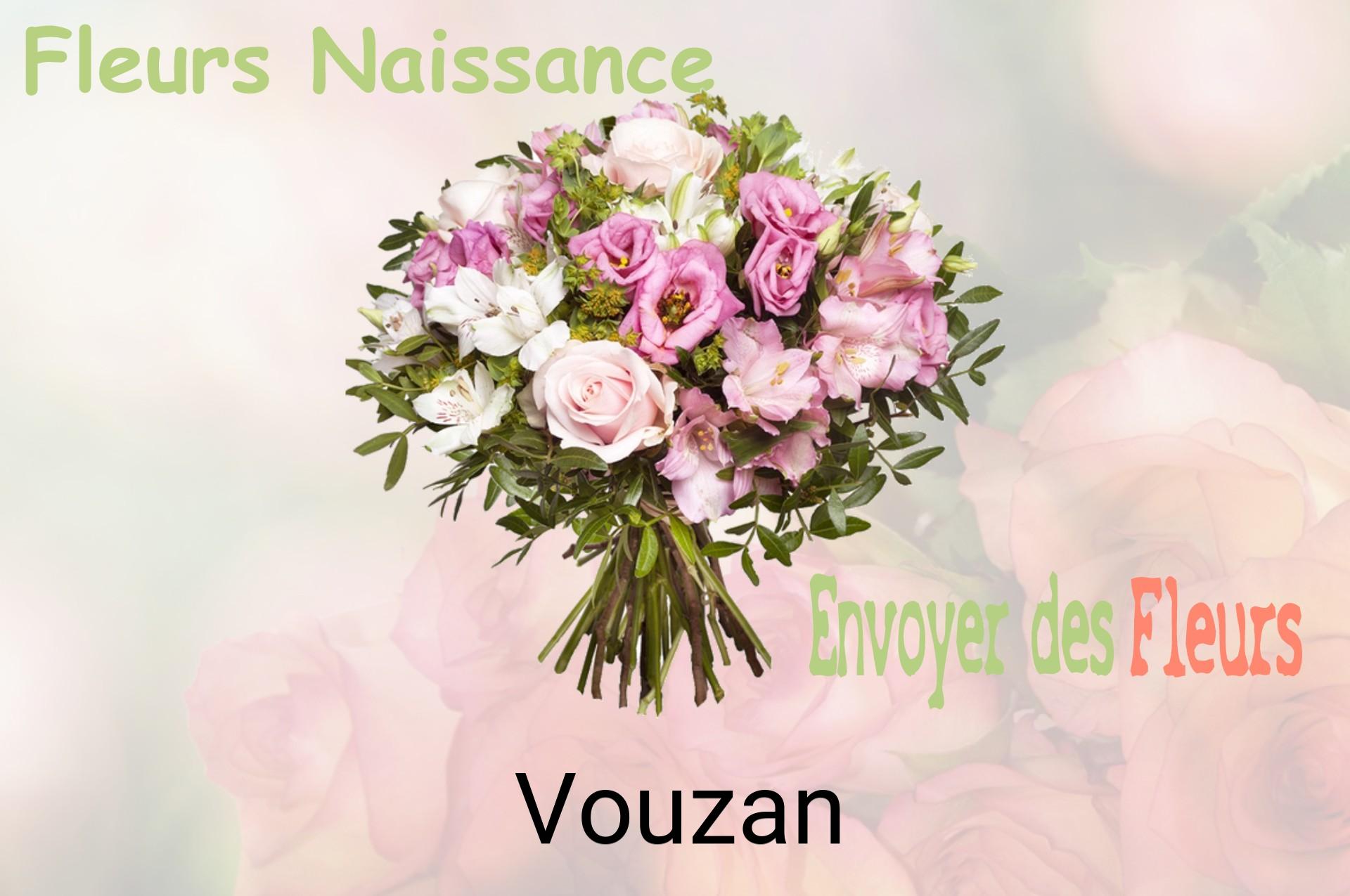 Bouquet de fleurs de naissance livré à Vouzan